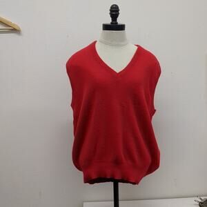 Jantzen Vibrant Red Knit Vest size Medium